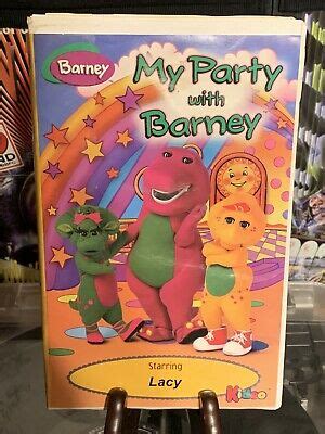 I am uploading this today (12/23) because i am uploading the night before. MY PARTY WITH BARNEY Rare OOP Custom VHS Video Kideo ...