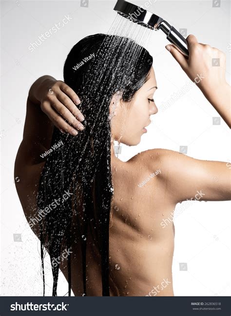 Photo Sexy Woman Shower Washing Long Stock Photo Shutterstock