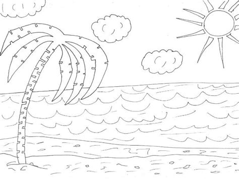 beach colouring page teaching resources