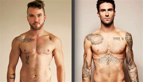 Powerfully Proving A Point Trans Model Recreates Adam Levines Iconic Naked Pose Elephant