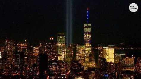 911 Terror Attacks World Trade Center Tribute Lights Up New York Sky