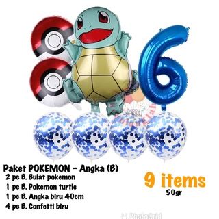 Jual Paket Pokemon Paket Ulang Tahun Pokemon ANGKA Dekorasi Ulang Tahun Pokemon Paket