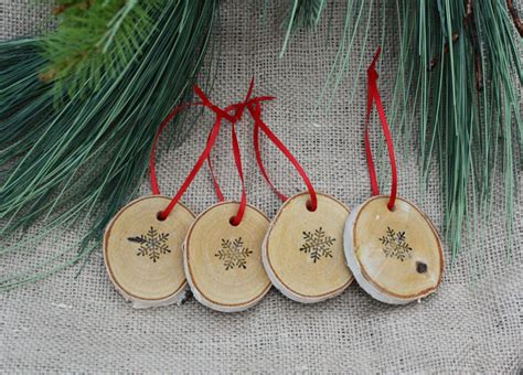 Birch Bark Christmas Snowflake Ornaments Christmas Snowflakes