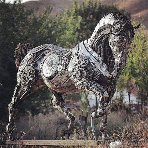 Cem Ozkan Horse Sculpture Metal Horse Sculptures