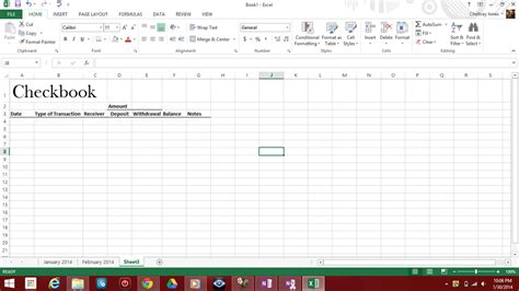 How Create A Checkbook In Excel Welcome