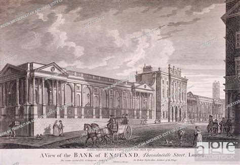 View Of The Bank Of England Threadneedle Street London 1797 With A