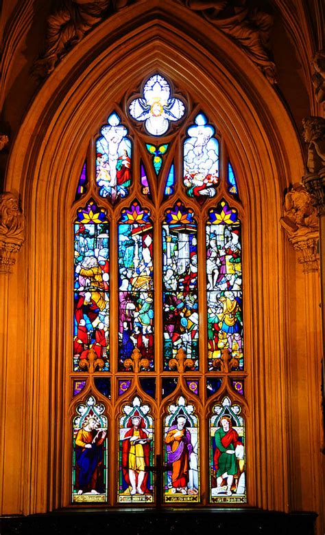 Stained Glass Window In The Gothic Revival Chapel Streets Of Dublin Gothic Collection