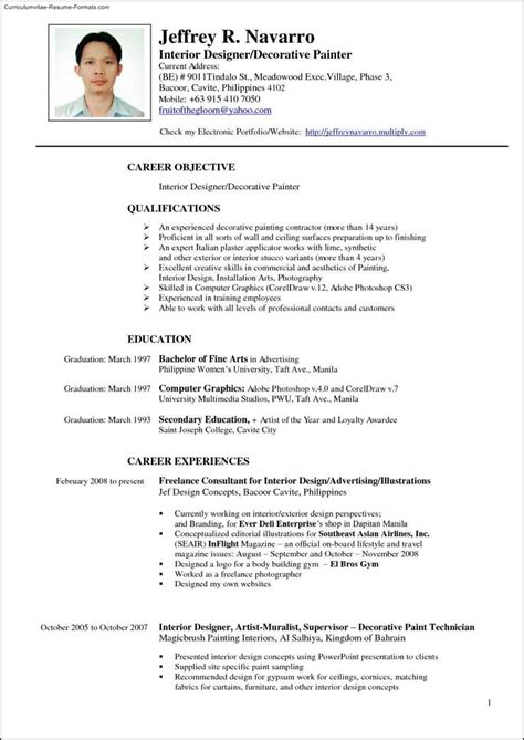 Interior Designer Resume Template Free Samples Examples And Format