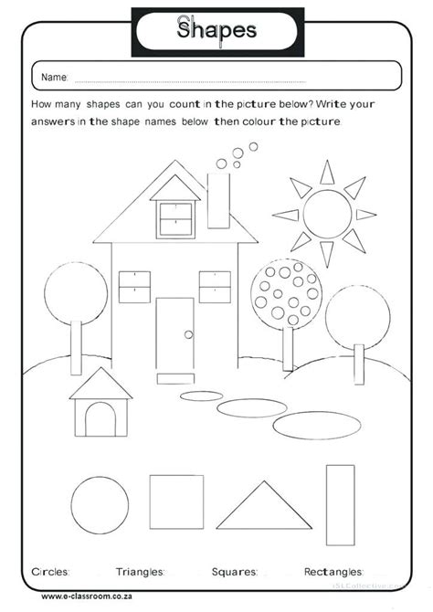 Two Dimensional Shapes Worksheet