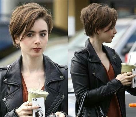 Short Hair Lily Collins Short Hairstyles 2015 Short Pixie Haircuts