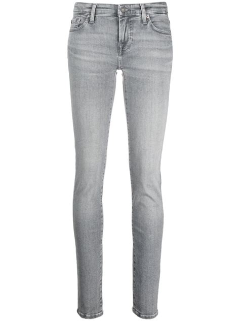 7 For All Mankind Pyper Slim Illusion Low Rise Skinny Jeans Farfetch