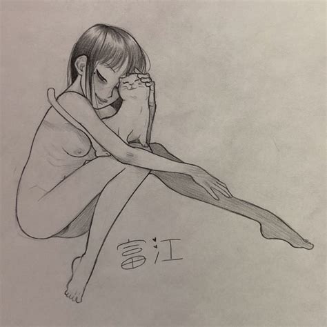 Rule Classiccola Feline Female Junji Ito Legs Medium Breasts Monochrome Nude Pencil
