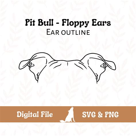 Pit Bull Dog Ear Outline Svg Plotterdatei Und Png Datei Für Etsy Schweiz