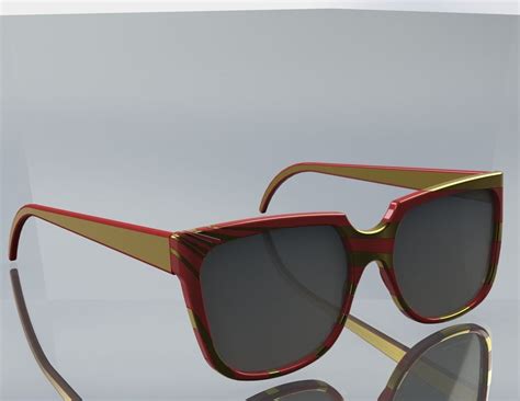 Vintage Sunglasses 3d Model Sldprt Sldasm Slddrw