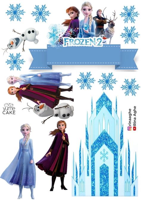 Happy Birthday Elsa Frozen Cake Topper Printable Frozen Topper