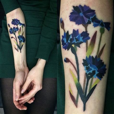 Sasha Unisex Cornflower Tattoo Tattoos Trendy Tattoos Best Tattoo