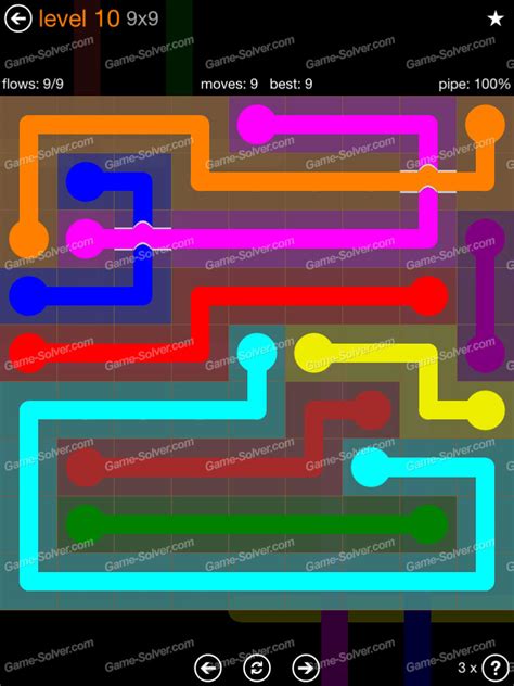 Flow Bridge Pack 9x9 Level 10 Game Solver