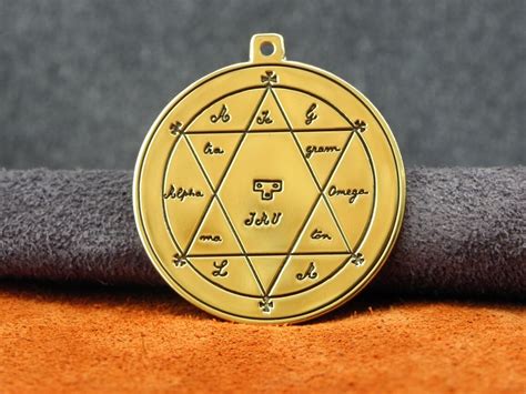 The Double Seal Of Solomon Amulet Tau Alpha And Omega Etsy