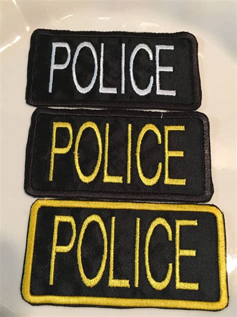 Police ID Panel Emboridered Patch Police Patch Moral Patch 4x10 hook only Patch Sew on Patch 
