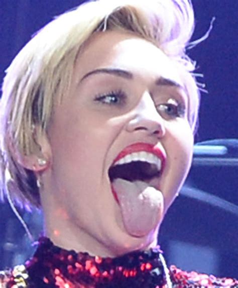 Miley Cyrus Mouth Muscle Photo TMZ