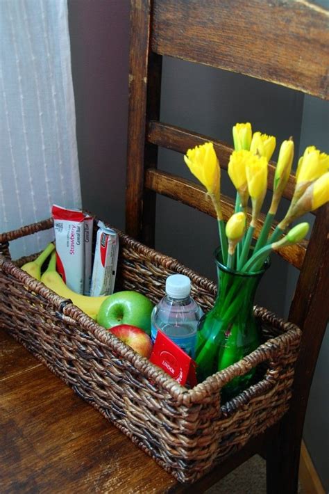 1000 Ideas About Guest Welcome Baskets On Pinterest Guest