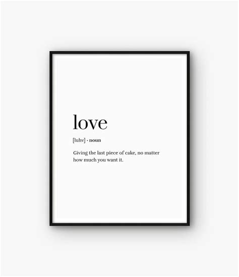 Love Print Love Definition Poster Love Dictionary Print Etsy