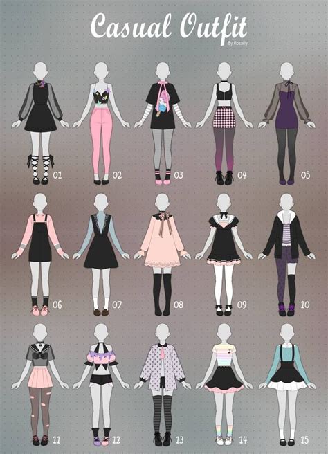 Closed Casual Outfit Adopts 31 By Rosariy On Deviantart Drawing