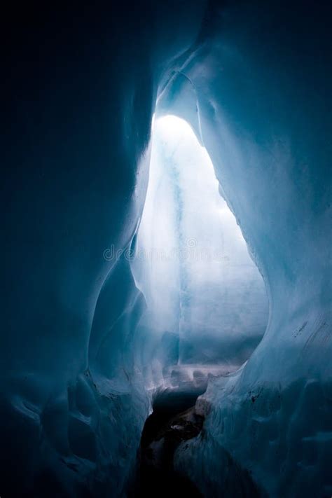 Blue Ice Cave Stock Photo Image Of Exploration Snow 20297004