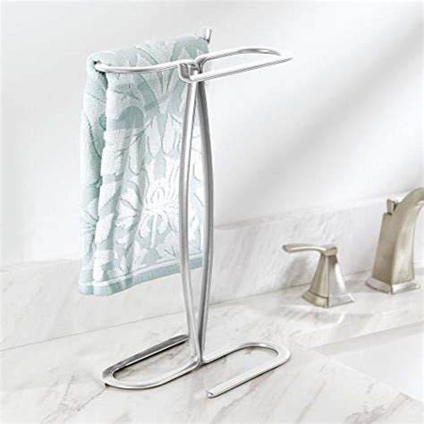 Mdesign Decorative Modern Metal Fingertip Hand Towel Holder Stand