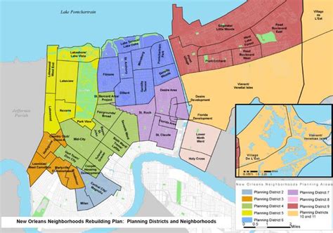 New Orleans Districts Map New Orleans La • Mappery New Orleans