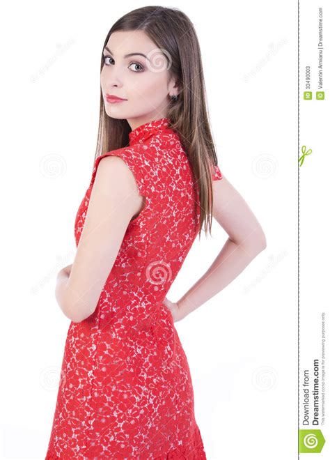 Beautiful Women In Red Dress Stock Photos Image 33490003