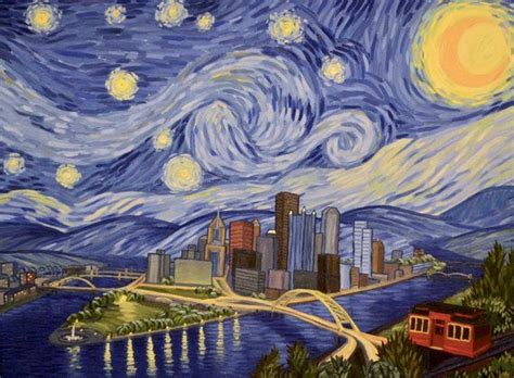Starry Night In Pittsburgh Digital Art By Frank Harris Pixels Riset