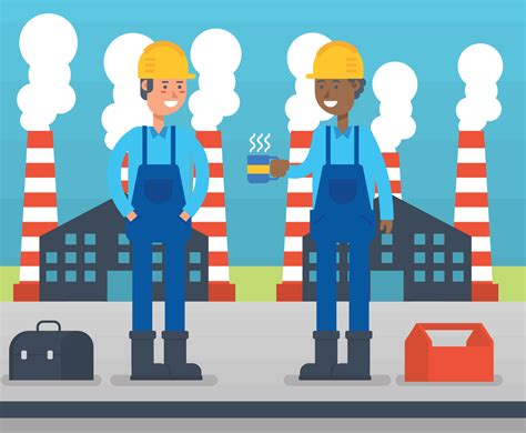 Factory Worker Vector Art And Graphics