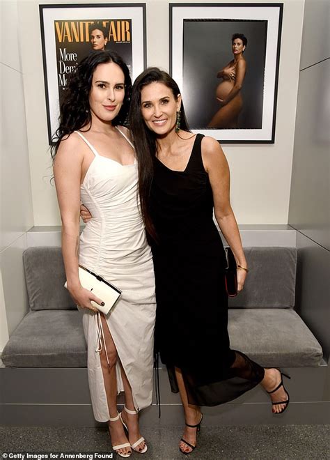 Rumer Willis Supports Demi Moore In Front Of Her Iconic Nude Cover At Vanity Fair Hollywood