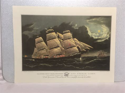 Currier And Ives 1800s Dreadnought Clipper Ship Art Boat Off Etsy