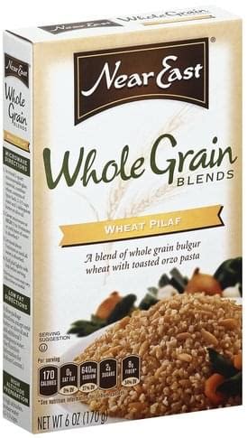 Rice pilaf is typically a blend of rice, spices and toasted pasta. Near East Wheat Pilaf Whole Grain Blends - 6 oz, Nutrition ...