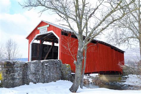 New Germantown Covered Bridge In Perry County Pa Stock Image Image
