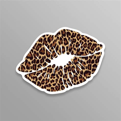 Leopard Print Lips Svg Biting Lips Clipart Cheetah Pattern Png
