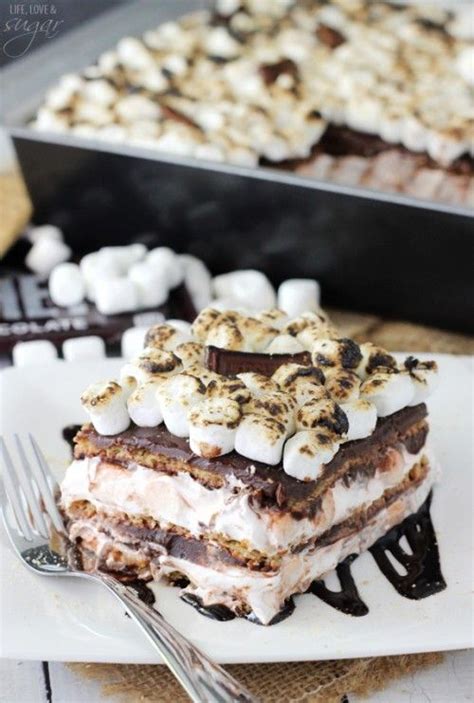 Smores Icebox Cake Layers Of Marshmallow Graham Crackers Chocolate