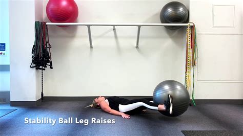 Stability Ball Leg Raises Youtube