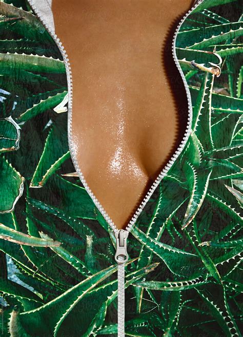 Torso In Cactus Shirt Closeup By Stocksy Contributor Sonja Lekovic Stocksy