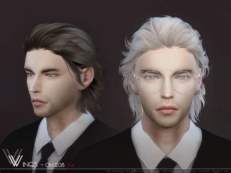 The Sims Resource: WINGS ON1208 hair ~ Sims 4 Hairs in 2020 | Sims 4