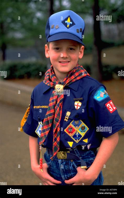 Painet Hl1920 Boy Scout Uniform Proud Photographed Boyscout Happy Pins