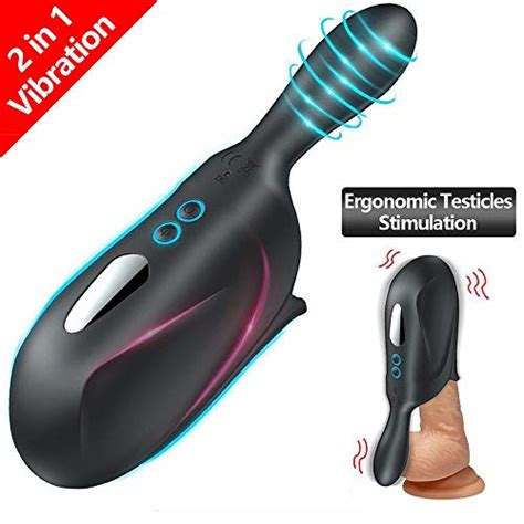 Penis Trainer Male Masturbator Cup Dual Motorscheven Penis Training Tool With Glans And Testicles