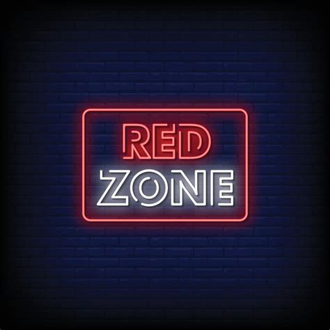 Red Zone Neon Signs Style Text Vector 2185684 Vector Art At Vecteezy