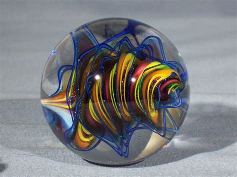 Marbles Hand Made Art Glass James Alloway Dichroic Weldons World 39 2 1 Inch Ebay Glass
