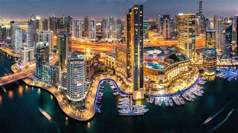 City Skyscraper Building Dubai Night Road Yacht Hd Travel Wallpapers