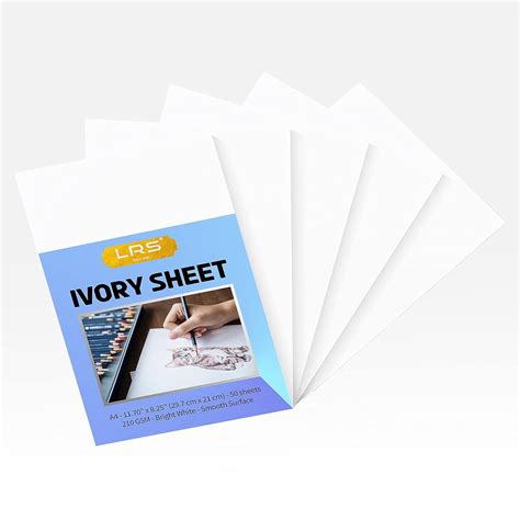 Lrs Ivory Sheetspaper Super Smooth Bright White 210gsm A4 Size