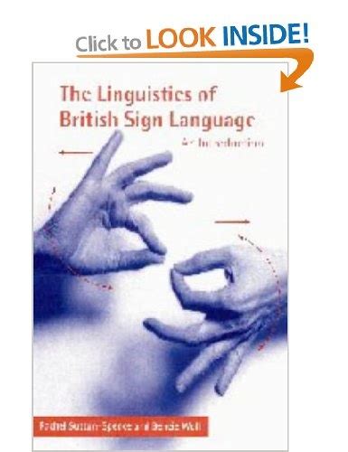 The Linguistics Of British Sign Language An Introduction British