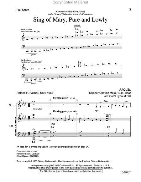 Preview Sing Of Mary Pure And Lowly Full Score Cgcgb737 Sheet